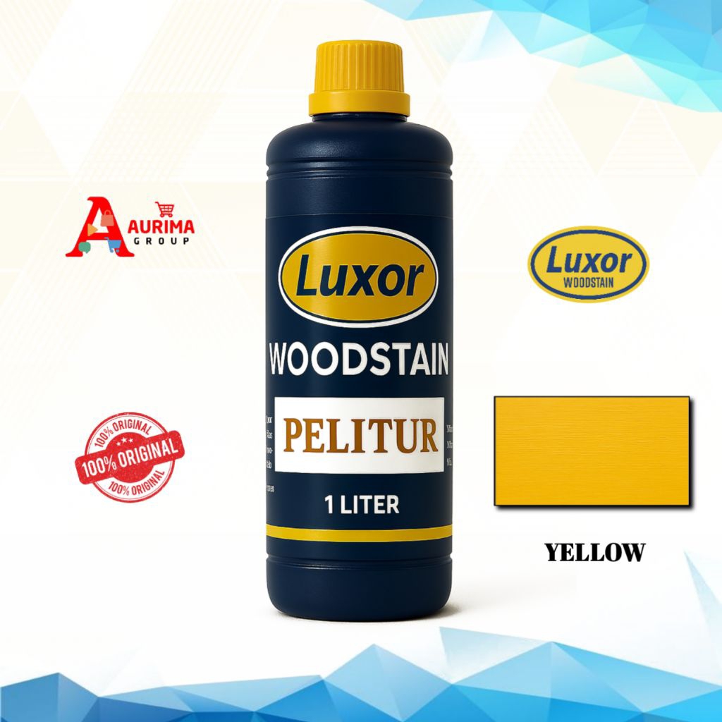 CAT KAYU LUXOR WOODSTAIN YELLOW 1LITER - CAT DEKORATIF KAYU INTERIOR DAN EXTERIOR MUDAH DIGUNAKAN