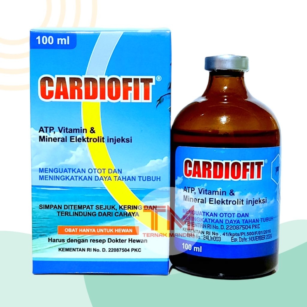 CARDIOFIT 100ml Vitamin Mineral elektrolit untuk sapi kerbau kambing domba ambruk