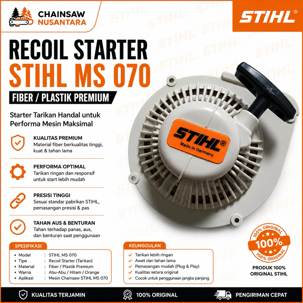 Tarikan Engkol Starter 070 STIHL Recoil Starter MS070 STIHL Kap Starter STIHL CHAINSAW MS 070 STIHL 