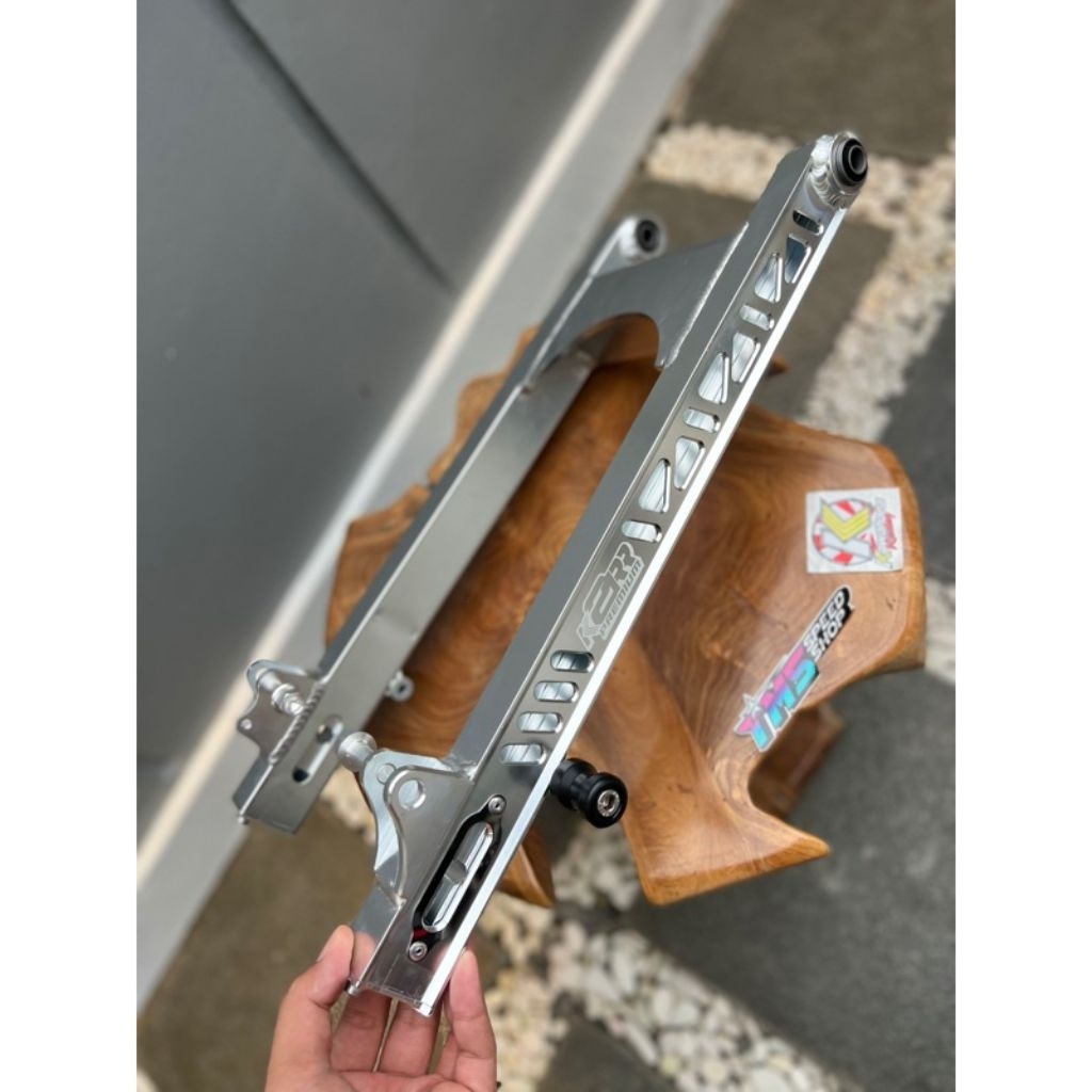 swing arm aluminium jupiter fiz longarm k2rr k2r v2 kotak ag style coak silver biru merah hitam hija