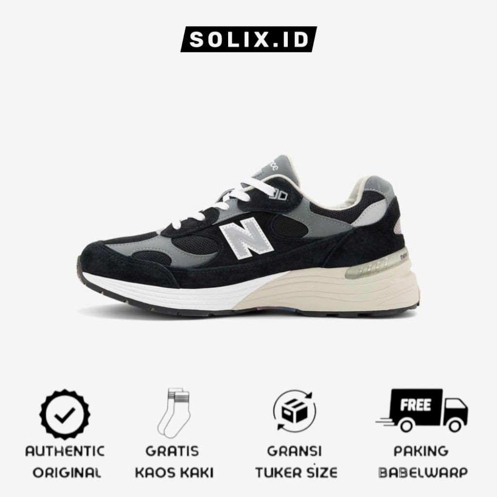 Sepatu New Balance 992 Black Grey