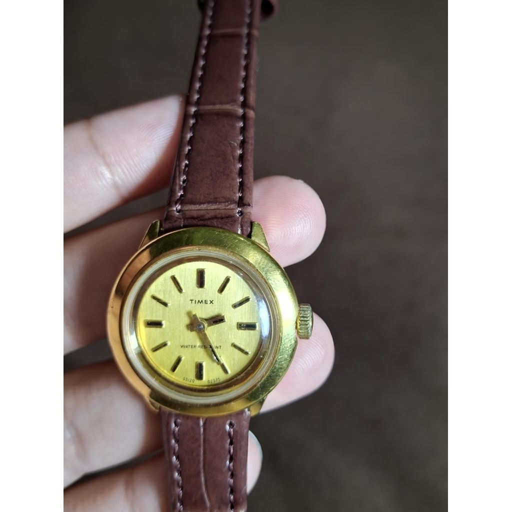 Jam Tangan Wanita Timex Gold Manual Winding || Jam Tangan Timex Gold Mewah