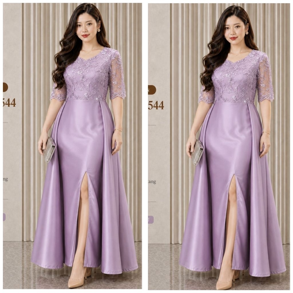 LONG DRESS BRUKAT TILE