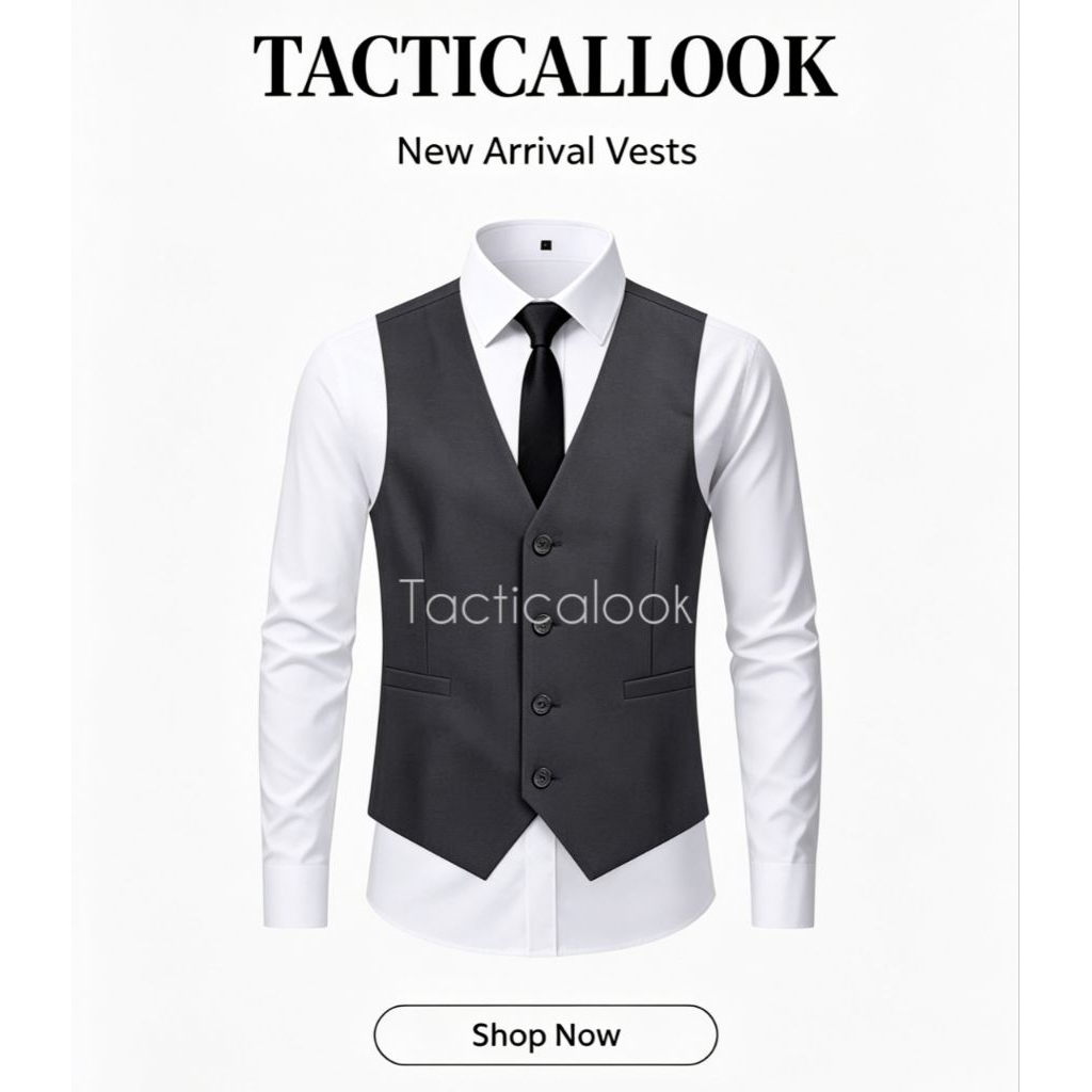 TACTICALLOOK _ Rompi Vest Formal Dalaman Jas Slimfit Pria / Rompi Vest Jas / Rompi Slimfit Set Jas P