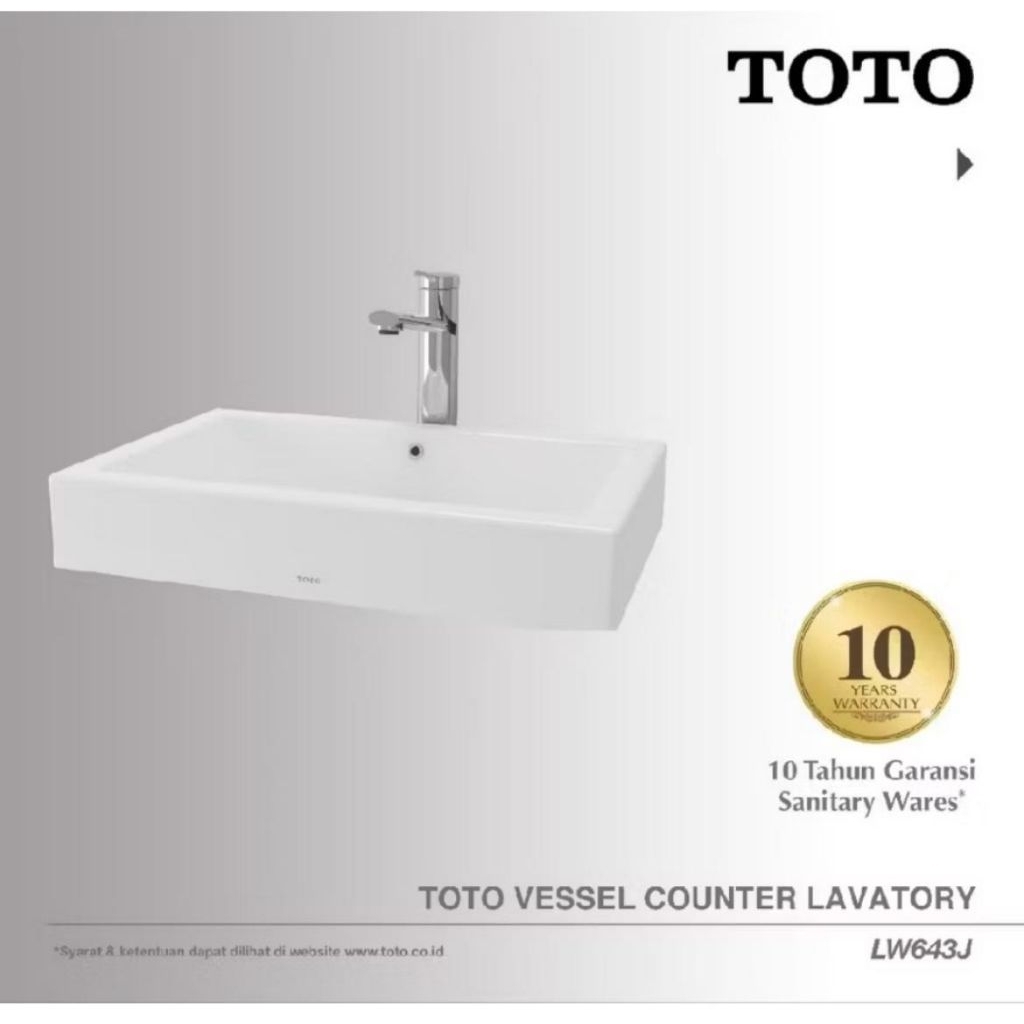 TOTO Wastafel LW643J | Wastafel // Mulus Seperti Baru