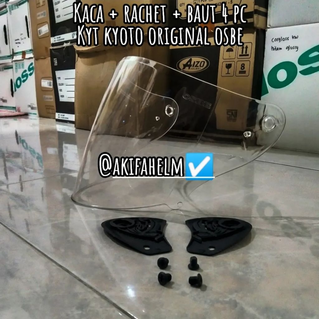 PROMO Kaca Visor Flat + Rachet Kyt Kyoto Original Osbe