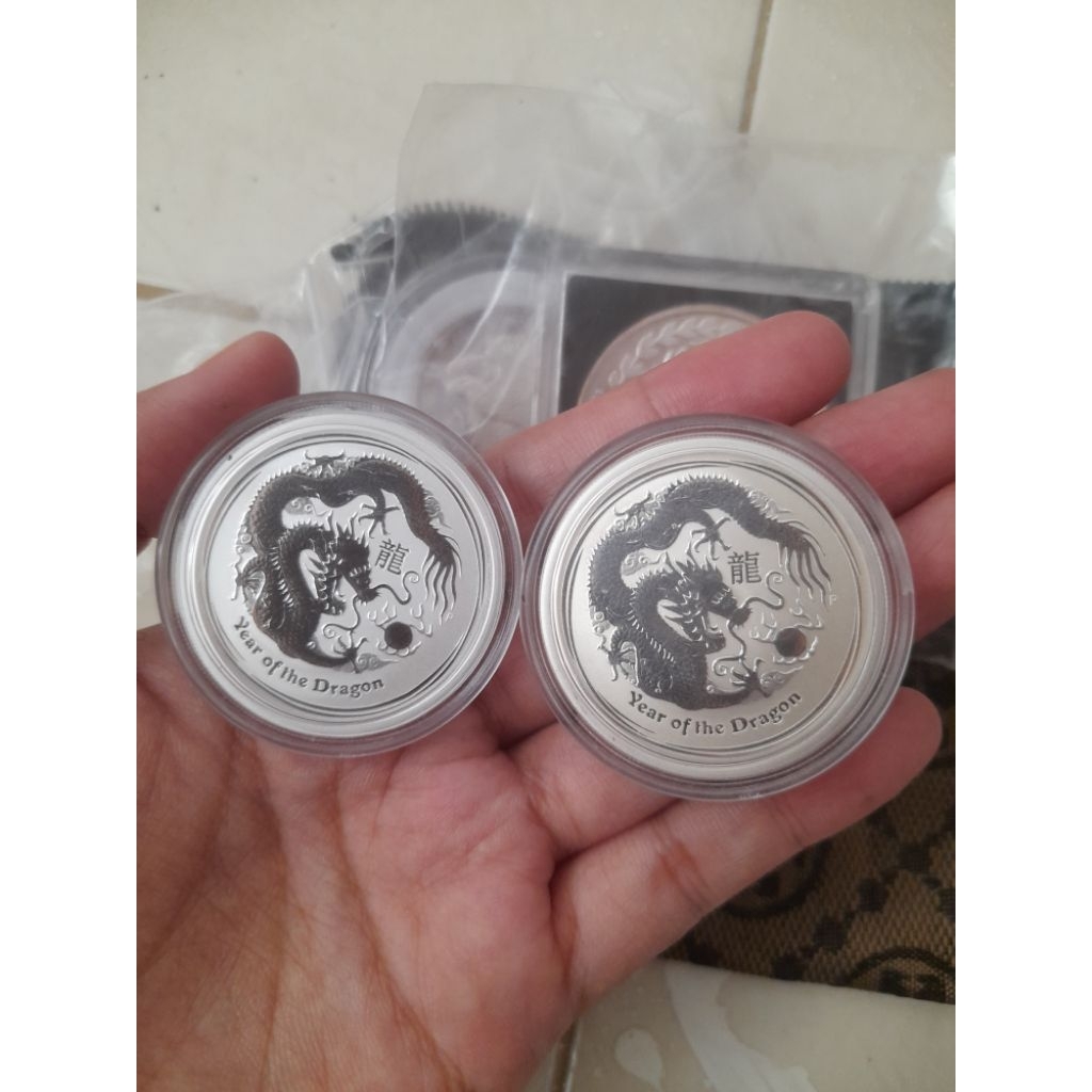 Koin perak 1/2 oz Dragon 2012