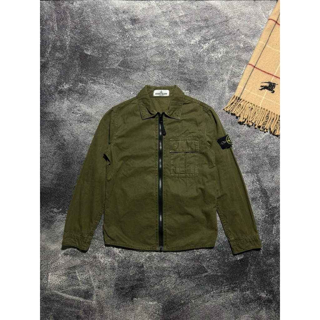 Stone Island Junior overshirt green army (731610203)