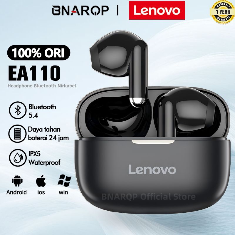 Headset TWS Lenovo ea110 Original, Garansi Resmi