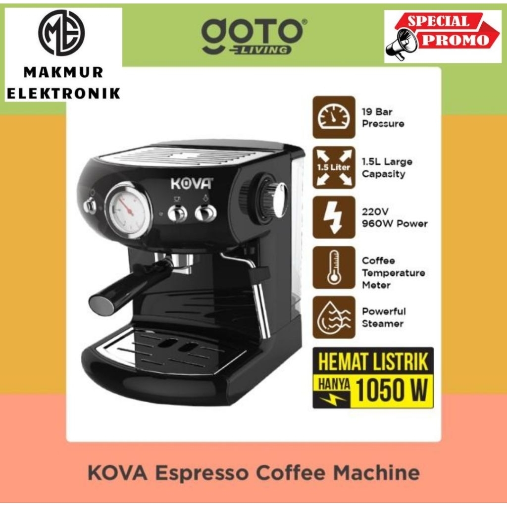 KOVA Espresso Coffee Machine E01 MD-2010A 20 Bar