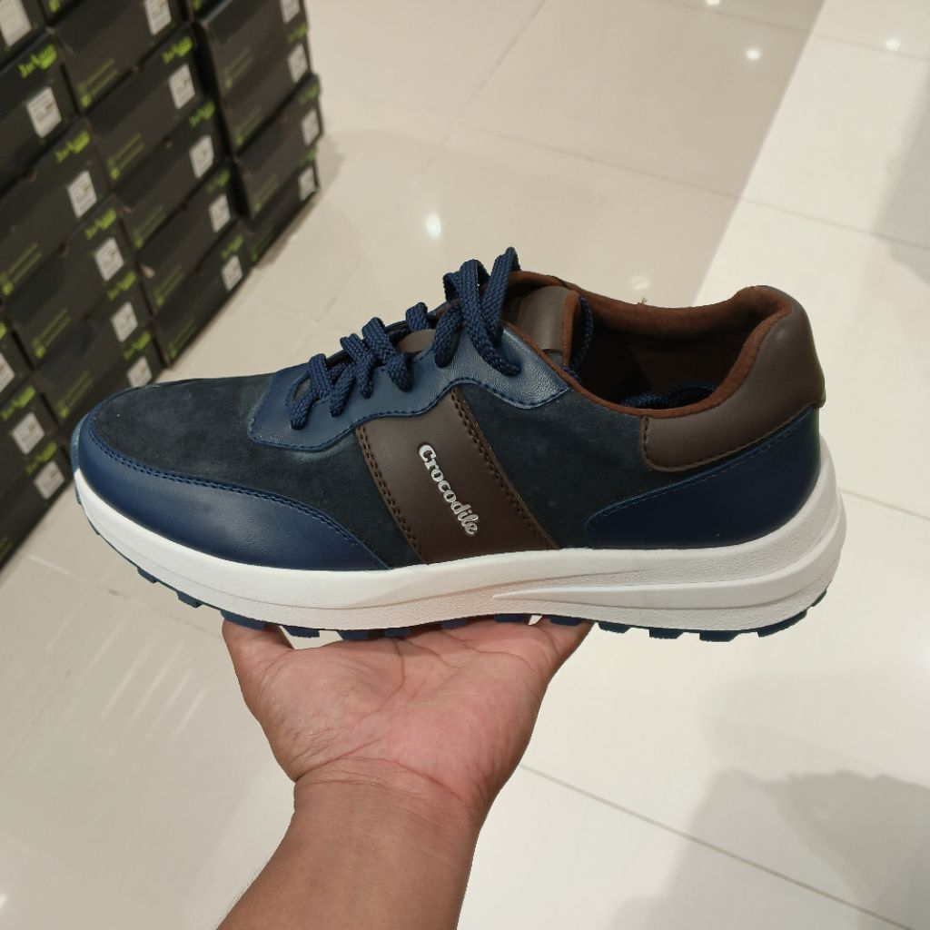 CROCODILE SEPATU KETS KULIT CASUAL PRIA ORIGINAL