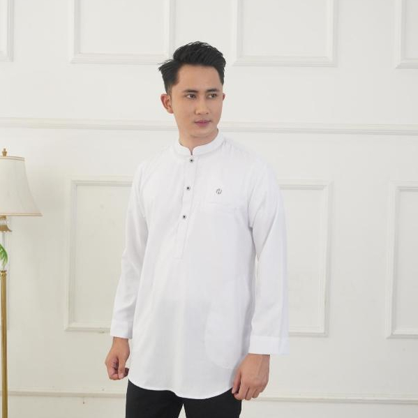 HIMADA Koko NAZEEF PANJANG Dewasa Kurta Baju Muslim Pria Dewasa Polos Lengan Panjang Koko Sunnah