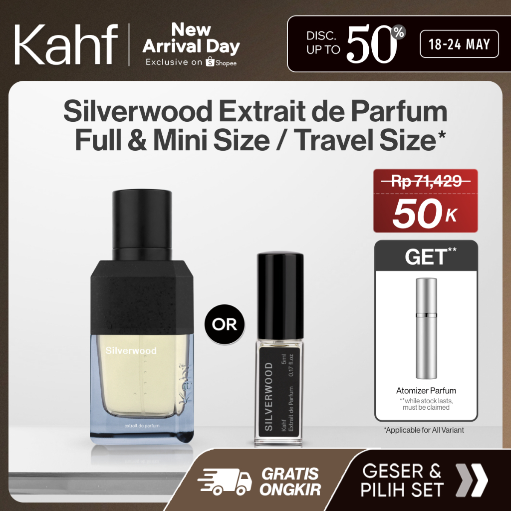 Kahf Silverwood Extrait de Parfum - Full & Mini Size / Travel Size - 50 ml & 5 ml - Oracle Series - 