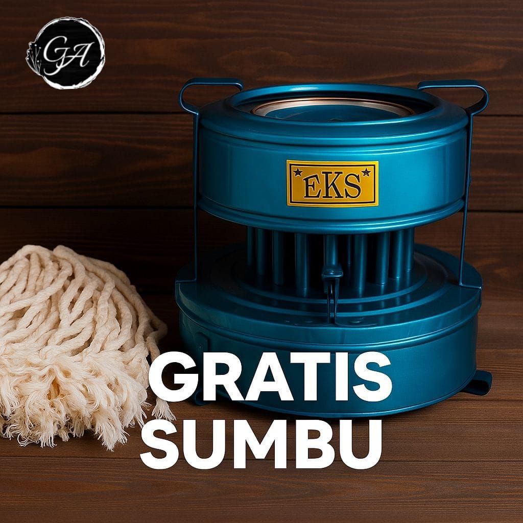 KOMP Minyak Tanah 12 Lubang Sumbu HIJAU METALIK ( FREE SUMBU )
