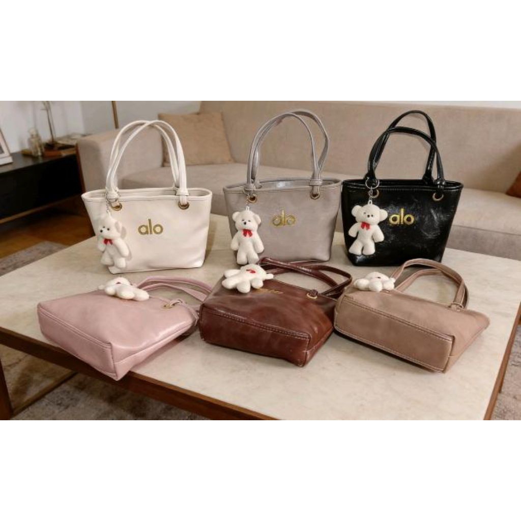 Alo Shimmering Charm Tote Bag - Maroon Glaze (Limited Edition)