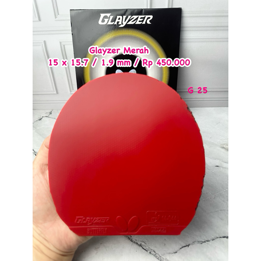second bet bat bad blade tenis meja pingpong Glayzer warna merah