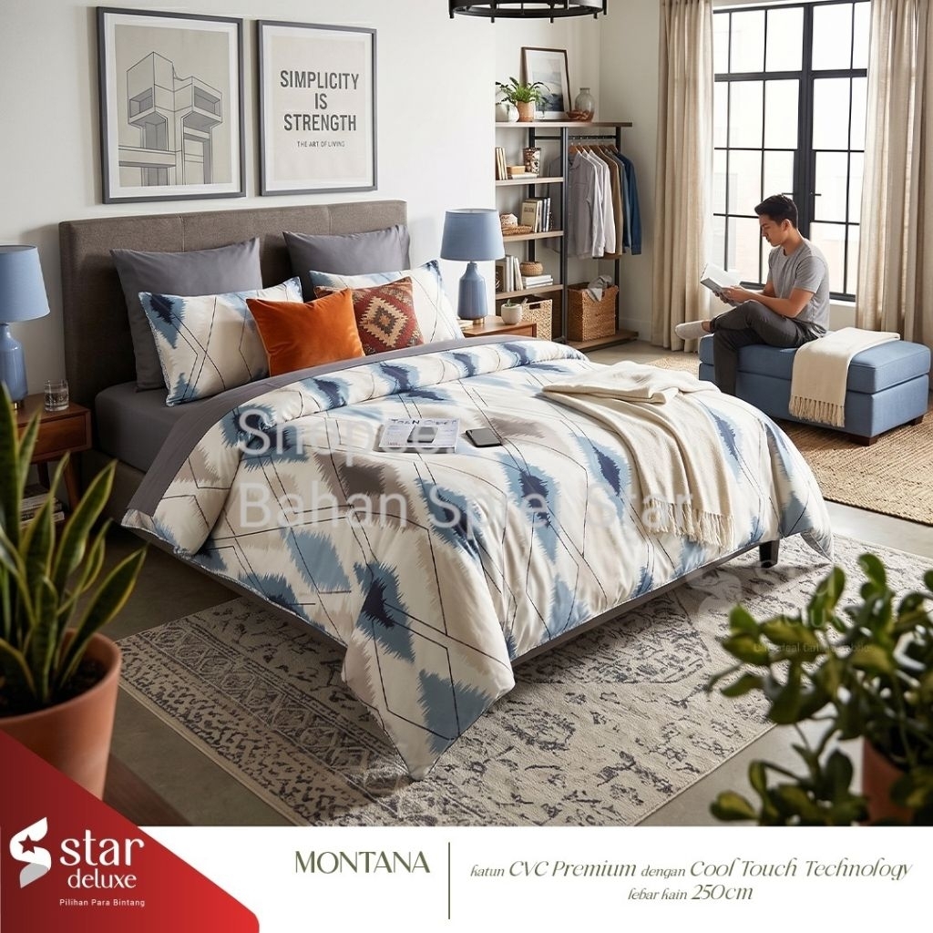 Bahan Kain Sprei Star - Montana