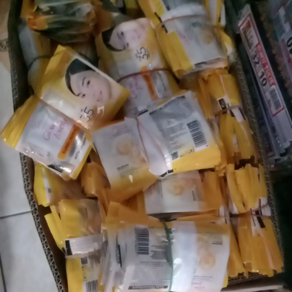 fair lovely pink/kuning sachet cream/sabun