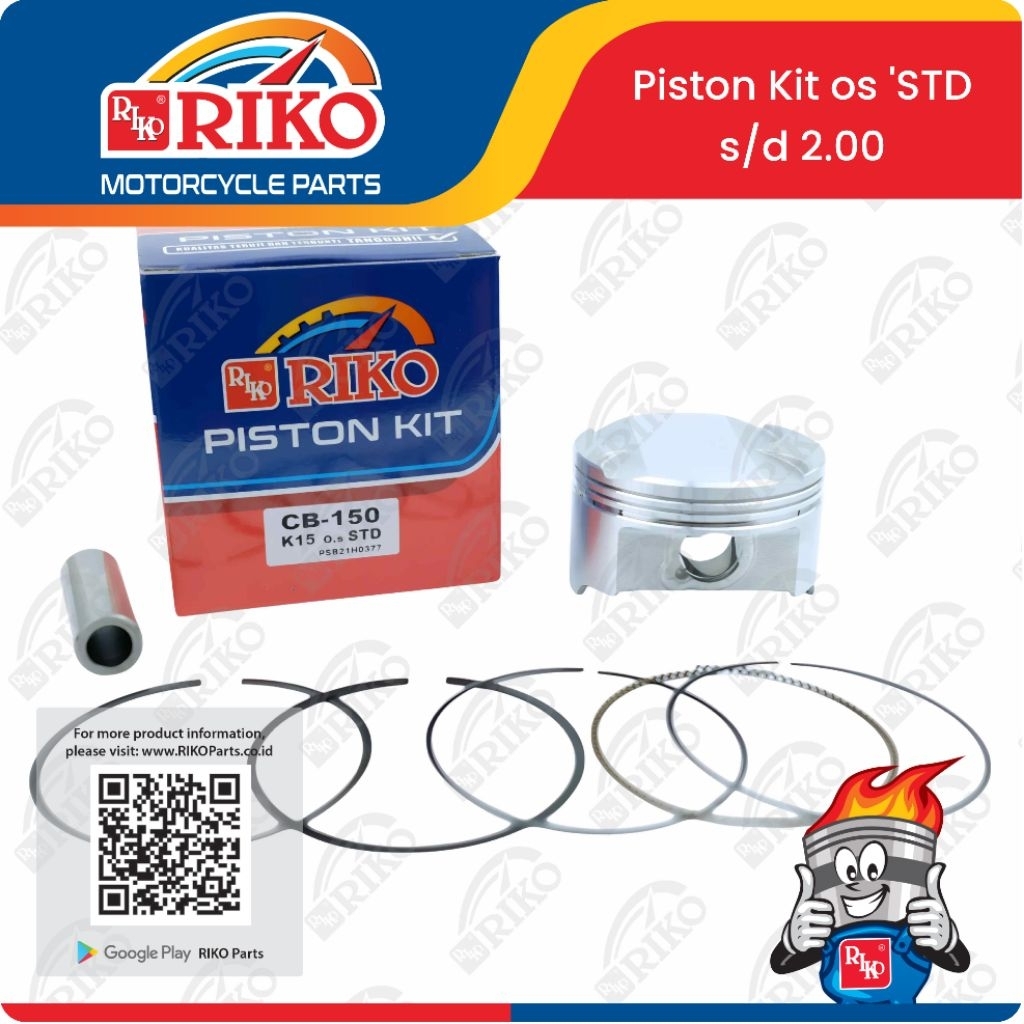 PISTON KIT HONDA CB150 K15 RIKO