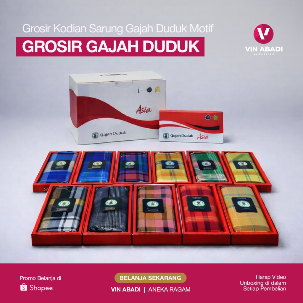 Grosir Kodian Sarung Gajah Duduk