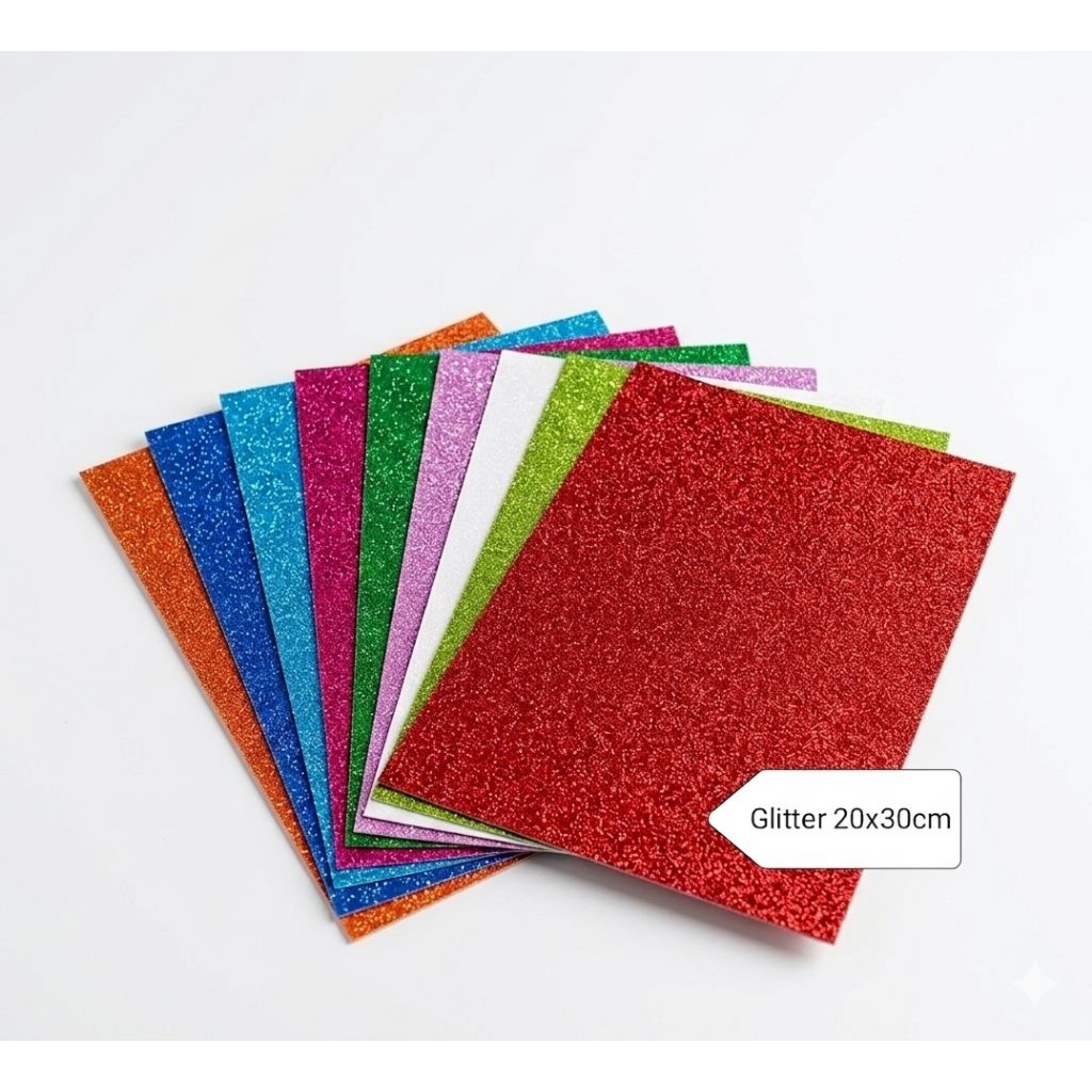 (10 PCS) SPON GLITTER / SPON POLOS / EVA FOAM GLITTER / EVA FOAM POLOS ART 20X30 & 30X39 CM / BUSA H