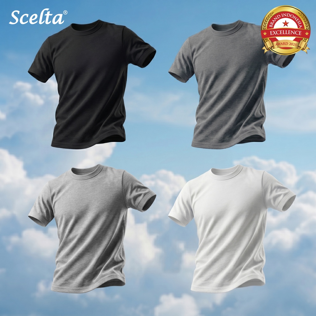 Scelta - (Sporty Orange) Kaos Dalam Singlet Cowok Pria Oblong Sg Sm 8132