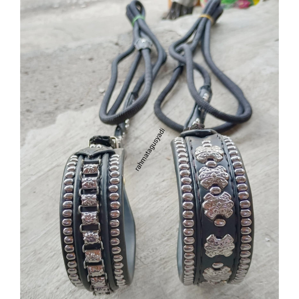 KALUNG ANJING & TALI TUNTUN OTOMATIS UK 35 - 40 CM ASLI ACC PETIK 1