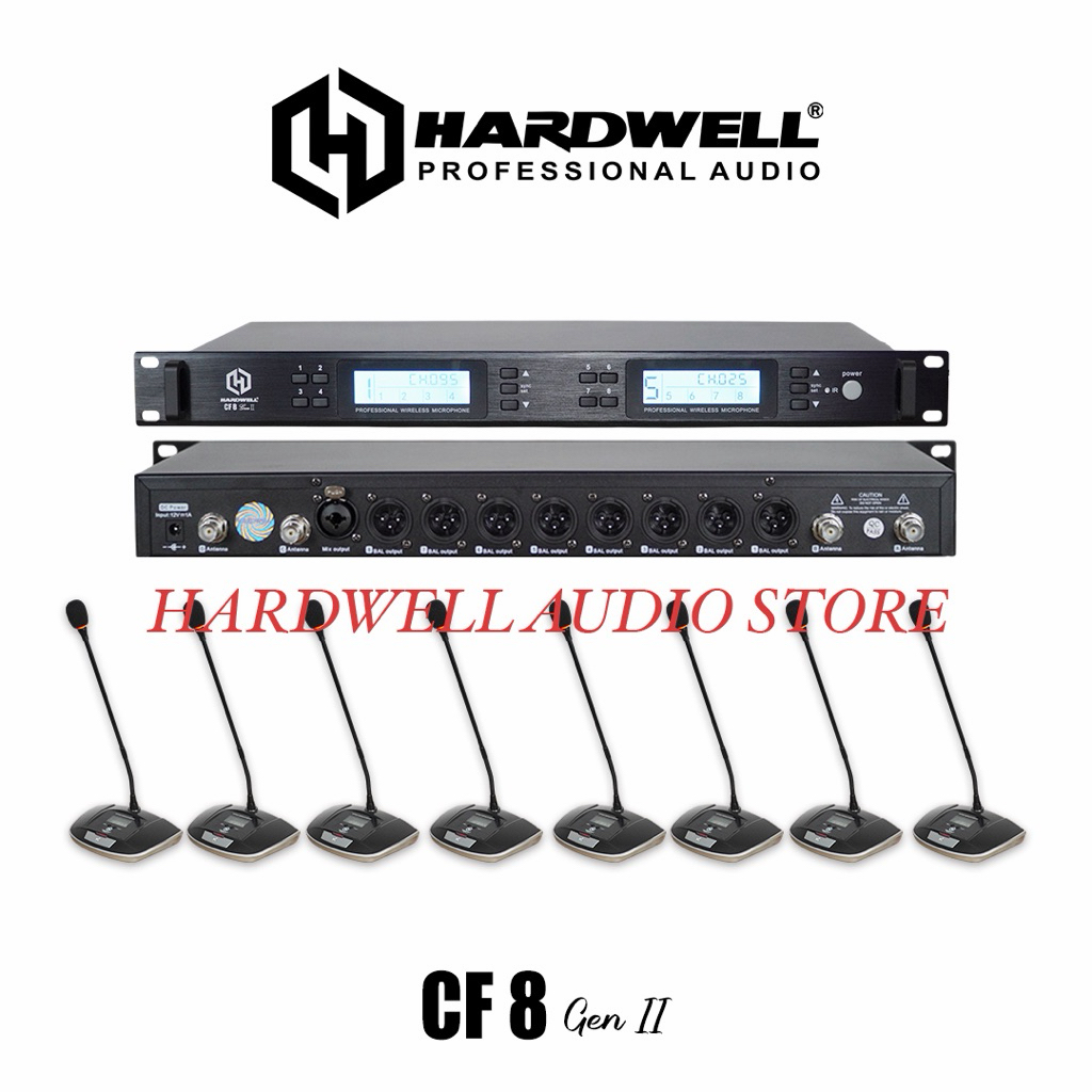Mic Wireless Conference Hardwell / Mic Wireless Rapat Hardwell CF 8 Gen II Original Wireless Confere