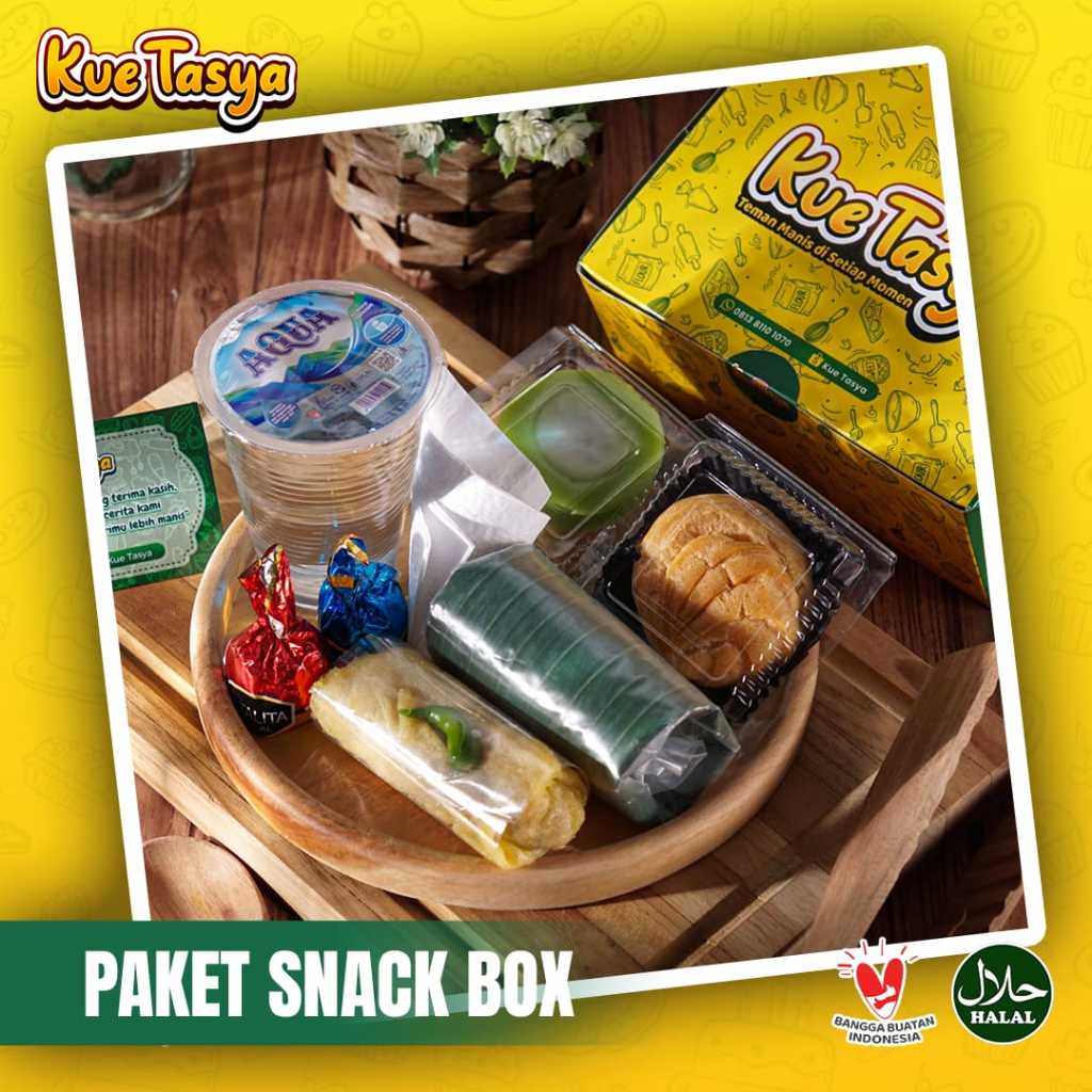 Snack Box Kue Tasya Isi Lengkap | ( ISI 3 KUE BASAH FREE COKELATE  ) Paket Snack Box Acara Kantor Ar