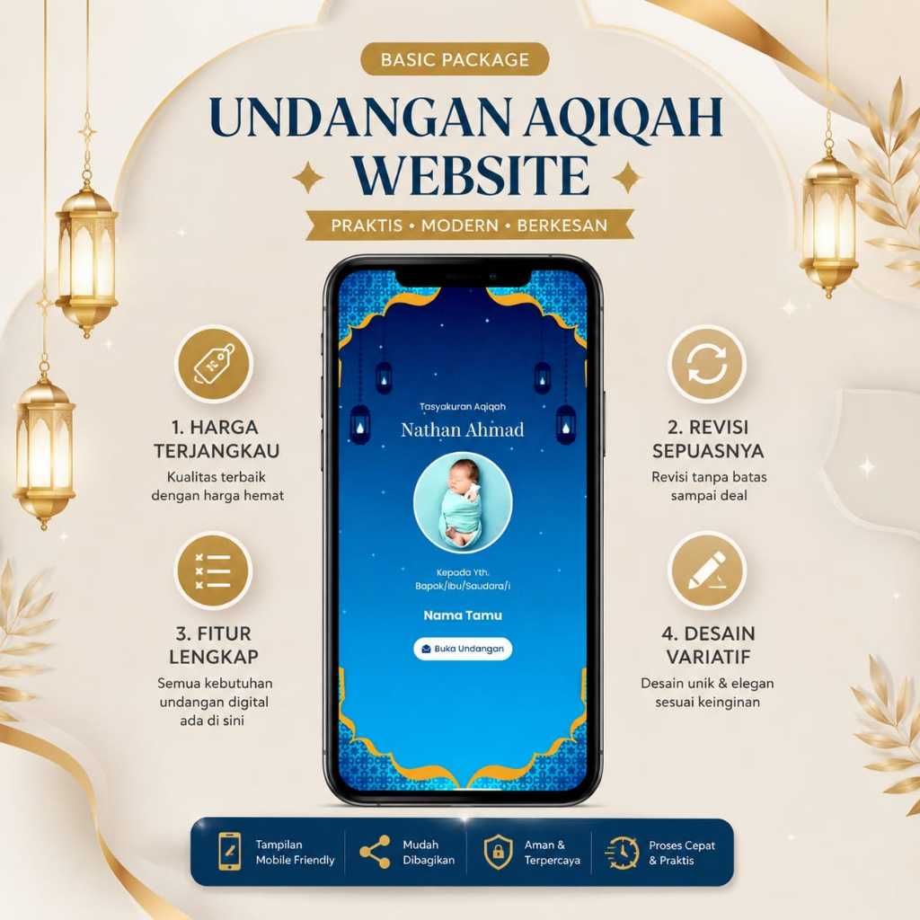 Undangan Digital Tema Aqiqah | Website Undangan Online