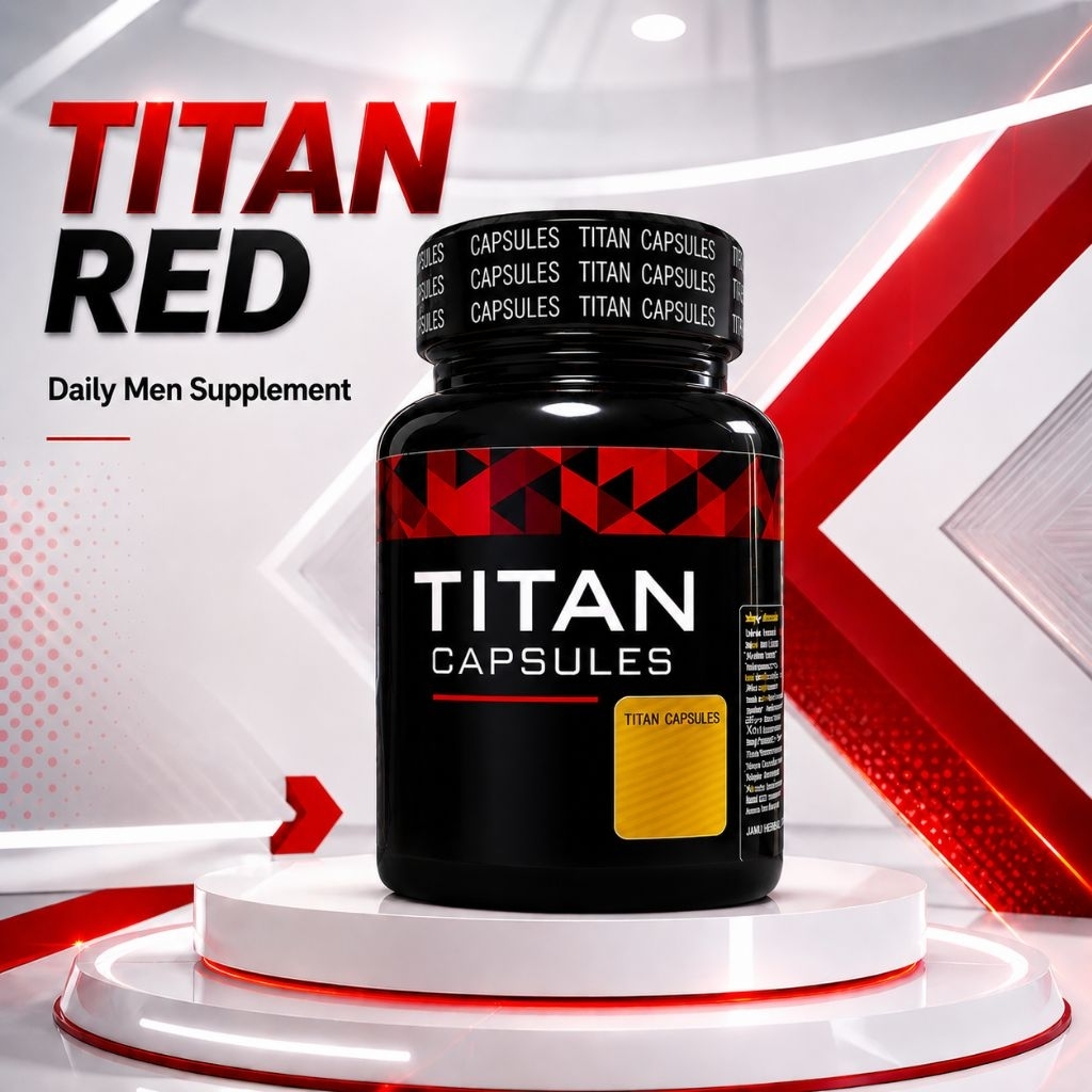 Titan Red - Daily Men Supplement Premium Capsule l Kapsul Herbal Pria Premium
