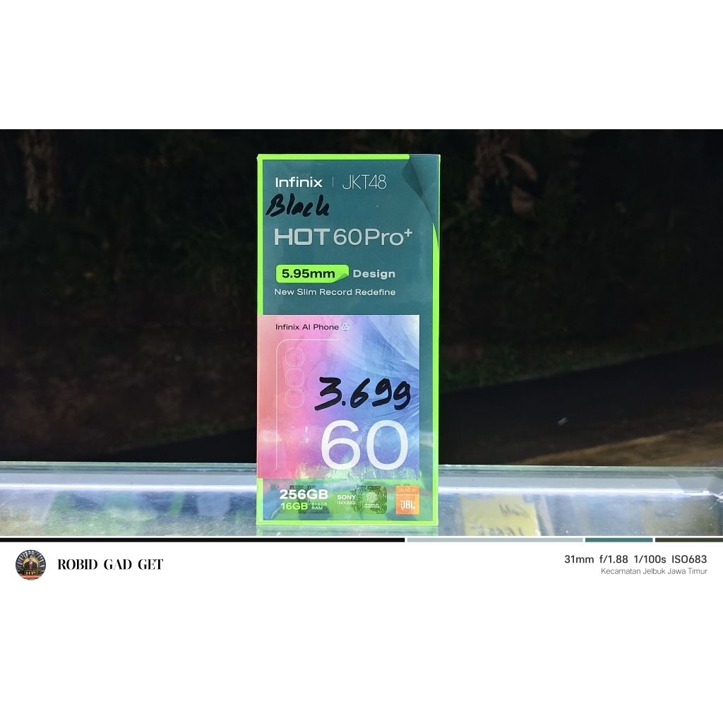 INFINIX HOT 60 PRO+ Layar Amoled lengkung Ran 8+8/256 GB