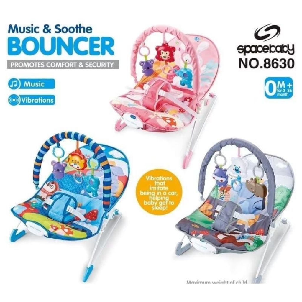 Bouncer Spacebaby SB-8630 bouncer bayi boncer kado bayi bouncer bayi goyang elektrik