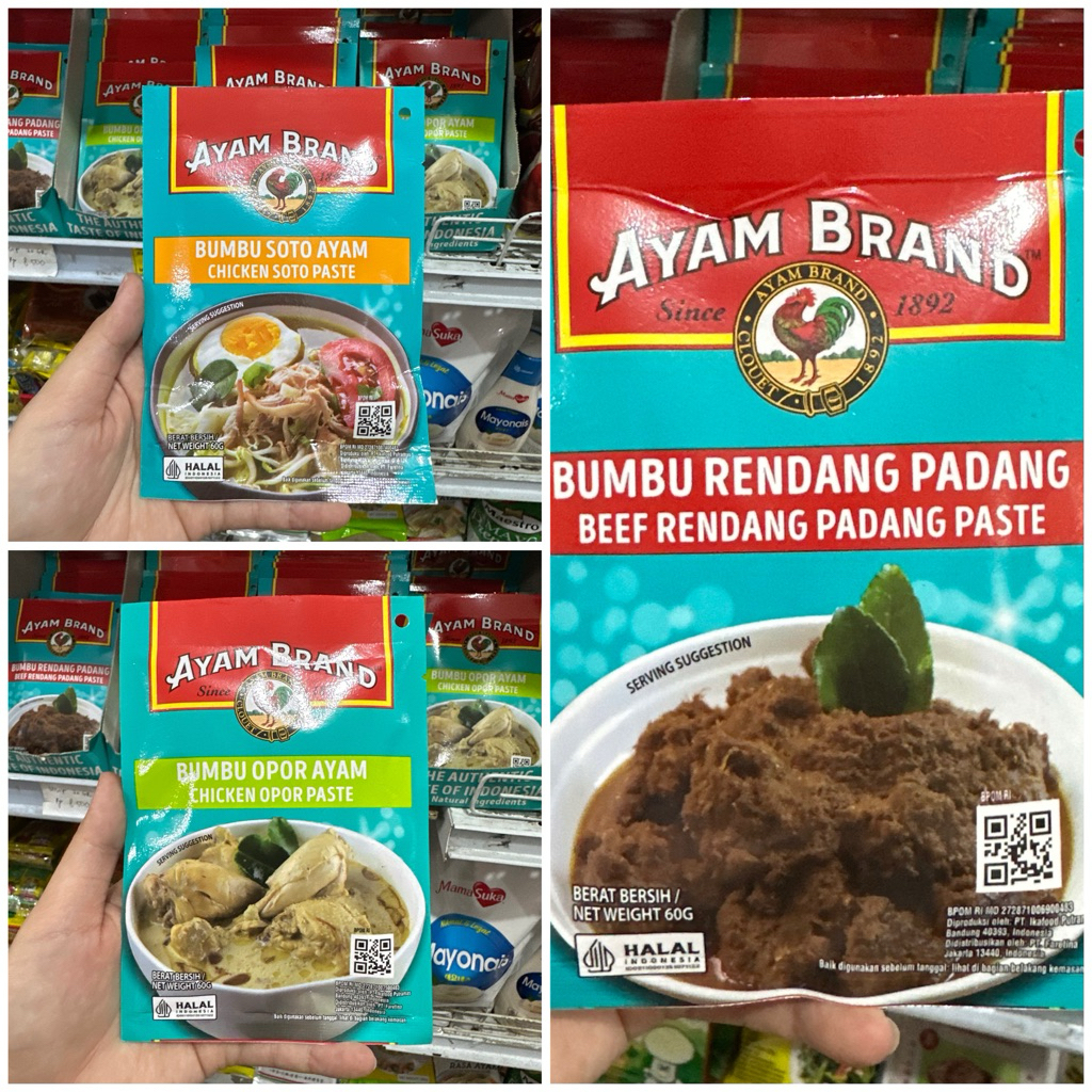 Ayam Brand Bumbu instan masakan Bumbu opor ayam / Bumbu Rendang / Bumbu Soto ayam 60 gram