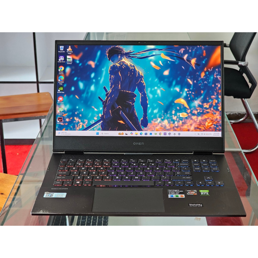 HP OMEN 16 AMD Ryzen 7 5800H Ram 8 GB SSD 256 GB Nvidia RTX 3070 144 Hz RGB Super Gaming Editinga da