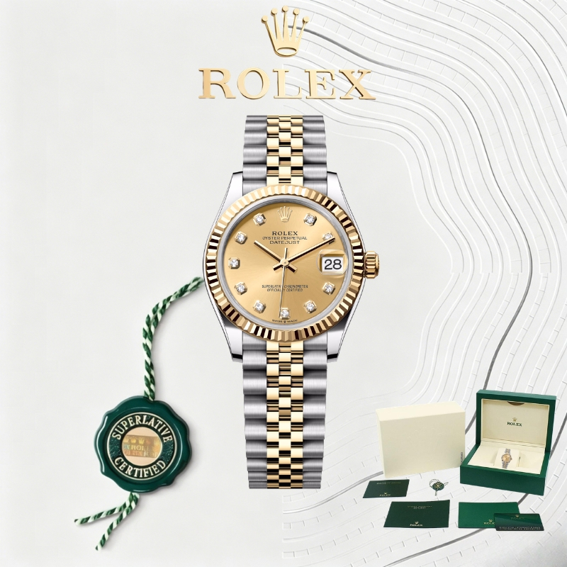 (100% ASLI Rolex) COD Baru Rolex INCLUDE BOX  Rolex Datejust   31mm AAAAA Tahan Air angan wanita Rol