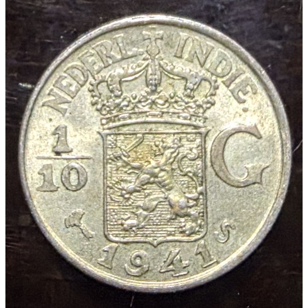 Koin Perak 1/10 Gulden 1941 S