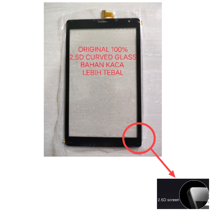 Layar sentuh (BUKAN LCD) toskrin Advan XTAB 8004 / T310 8 inchi