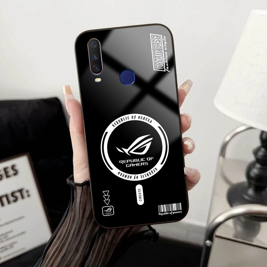 Softcase Glass Kaca For Vivo Y12 Terbaru - Case Pelindung Handphone Vivo Y12 - Casing Hp Vivo Terbar