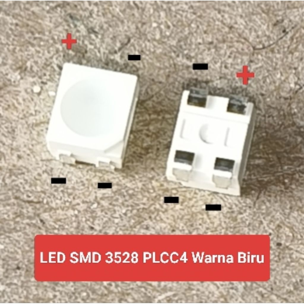 LED SMD PLCC4 Warna Biru, LED backlight speedometer 4 kaki, Made in Japan