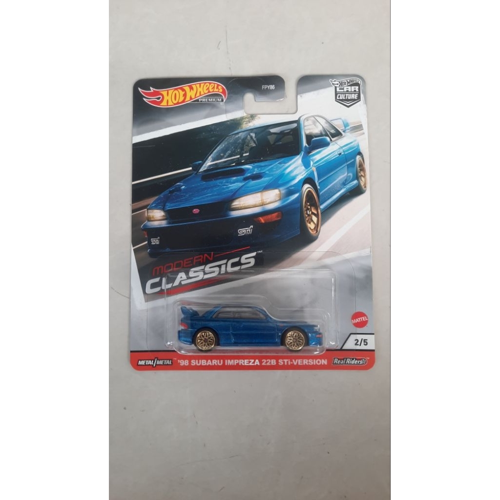 Hotwheels Modern Classics 98 Subaru Impreza 22B STi Version Hot Wheels Premium Ban Karet Murah hotwh