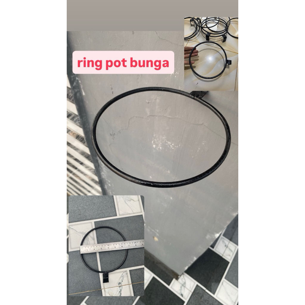 ring pot besi dinding , ring pot dinding