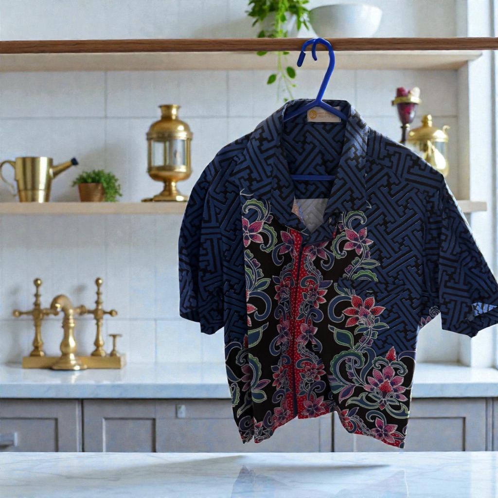 (PRELOVED) Kemeja Batik Anak Pria Lengan Pendek