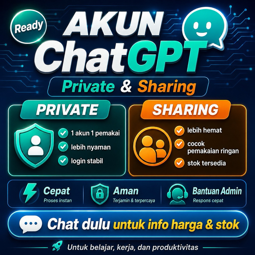 ChatGPT Plus Premium - Fitur Lengkap, Penggunaan Mudah, Dapat Digunakan di Banyak Perangkat