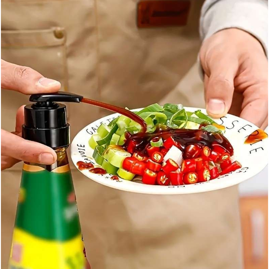 Kepala Pompa Botol Sirup / Syrup Pump / Pompa Sirup Kecap Dispenser Multifungsi Kitchenware - Hitam
