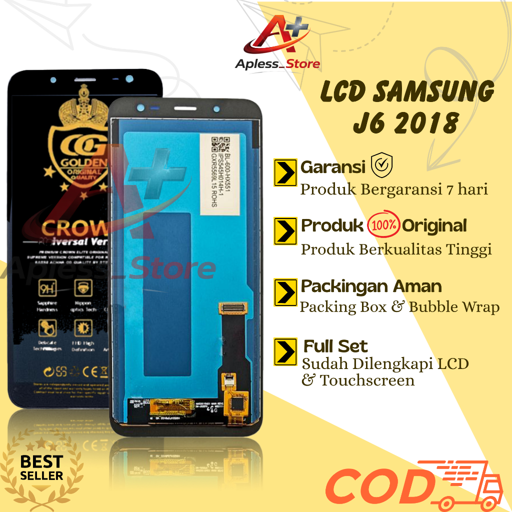 LCD TOUCHSCREEN SAMSUNG GALAXY J6 2018 / J600 ORIGINAL FULLSET COMPLETE / LCD SAMSUNG J6 / LCD SAMSU