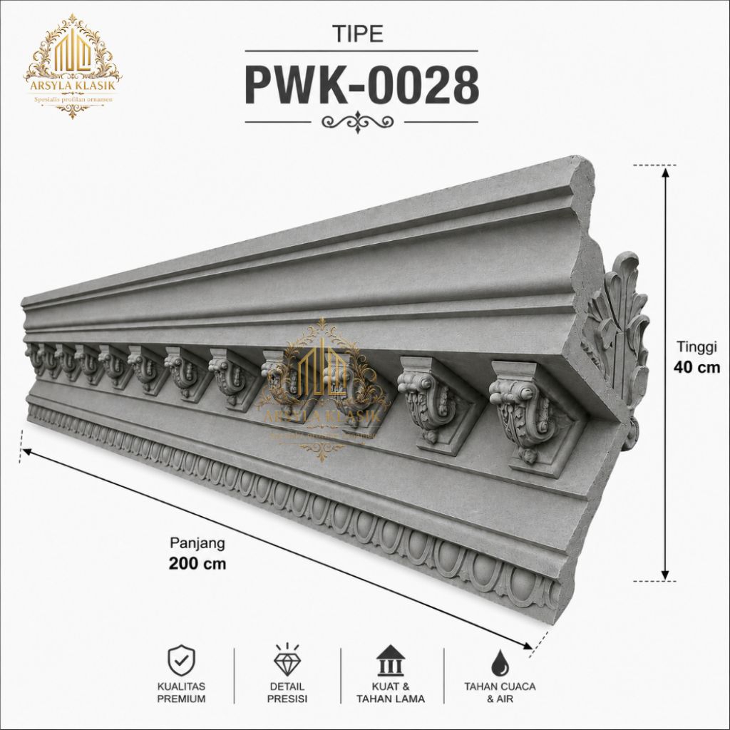 Lis Profil Beton Minimalis Modern Motif Elegan Untuk Fasad Rumah|cetakan beton minimalis, lis beton 