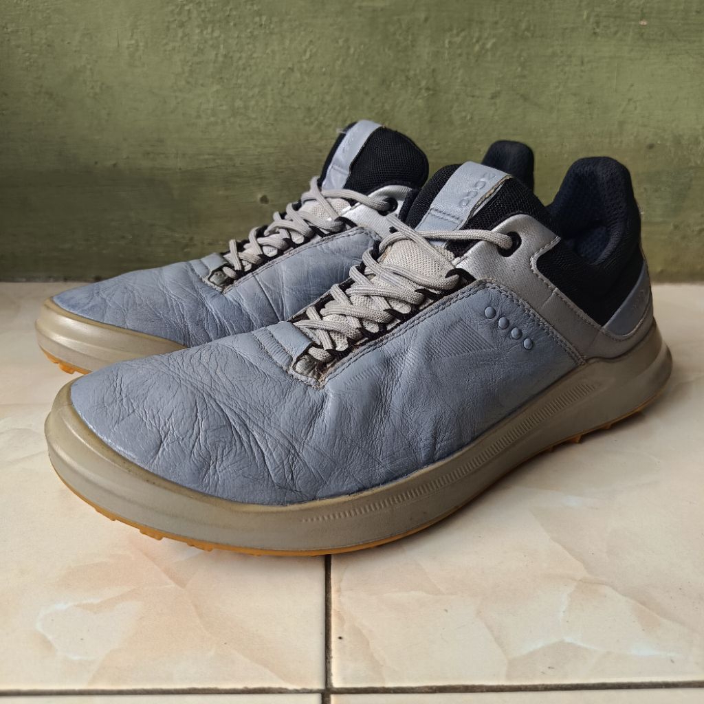 SEPATU ECCO SPORT HYDRO MAX GOLF SNEAKERS CASUAL GREY LEATHER ECCO KULIT