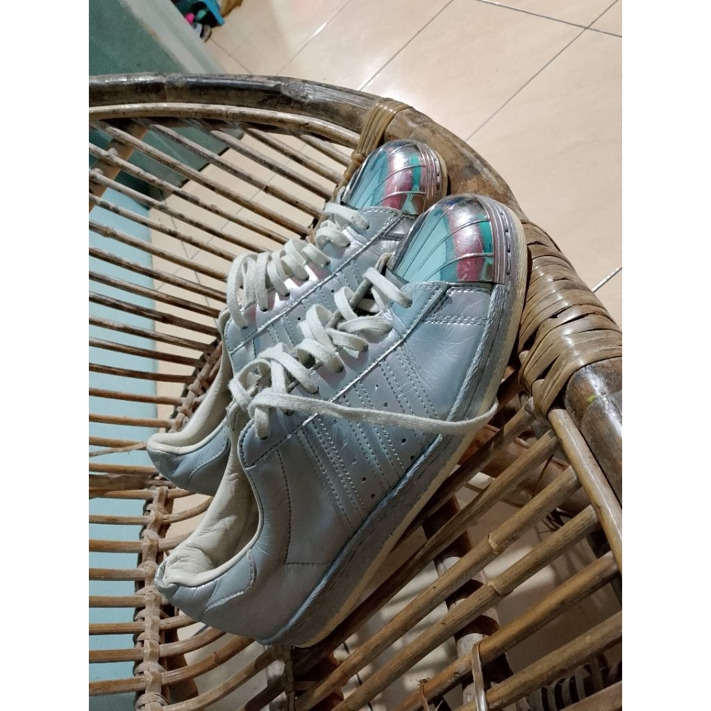 sepatu Adidas superstar silver metalik/sepatu casual/sepatu outdoor