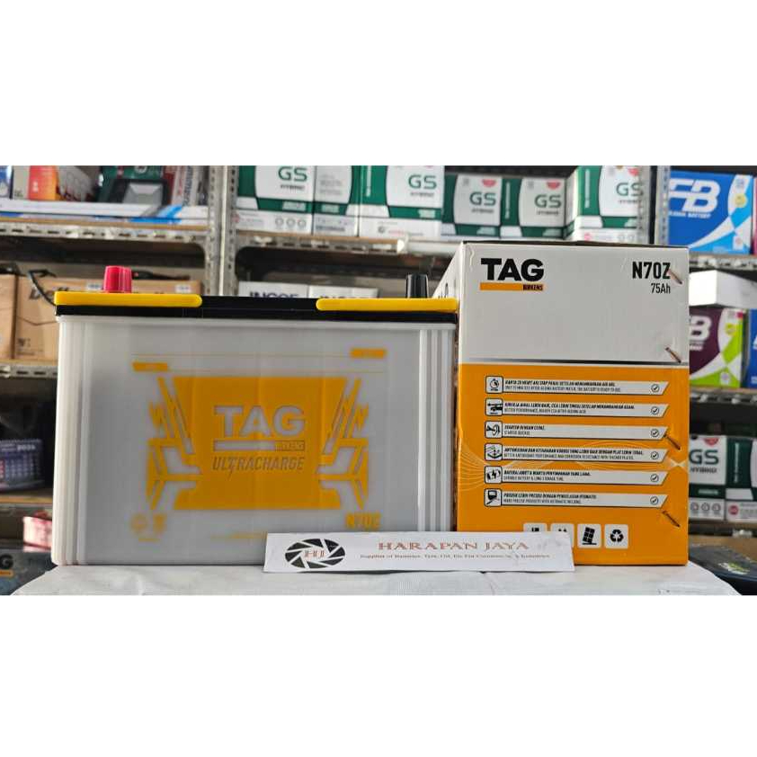 AKI MOBIL TAG BIRKENS 75D31R / N70Z (75AH) BASAH